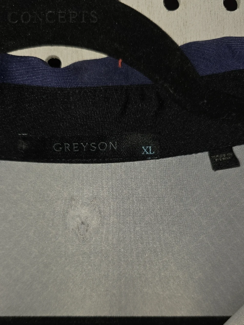 Greyson Navy Patterned Polo Shirt XL Performance - Picture 2 of 6